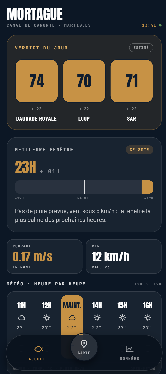 Écran d'accueil Mortague